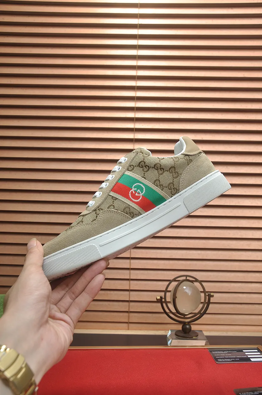 Men's men's shoes💰440💶[GUCCI] official website 1:1 men's sports shoes are now on the market. They are made of original fabric + water-dyed sheepskin lining, plus the official website original 1:1 comfortable outsole. Fashionable and versatile, super comfortable and breathable. Standard shoe size 38/45 (custom-made size 45 is non-refundable)